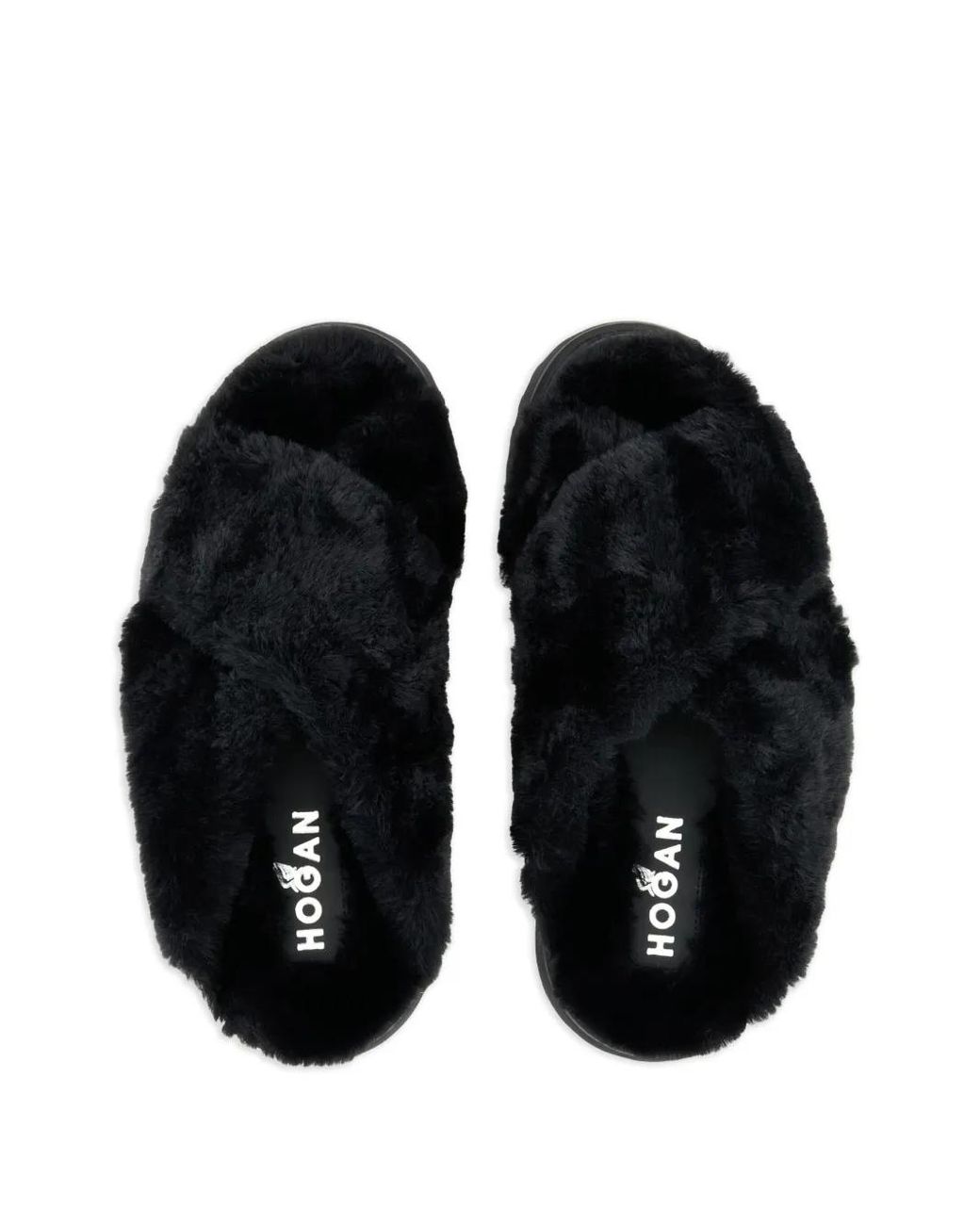 Hogan Black Crossed Bands Slides