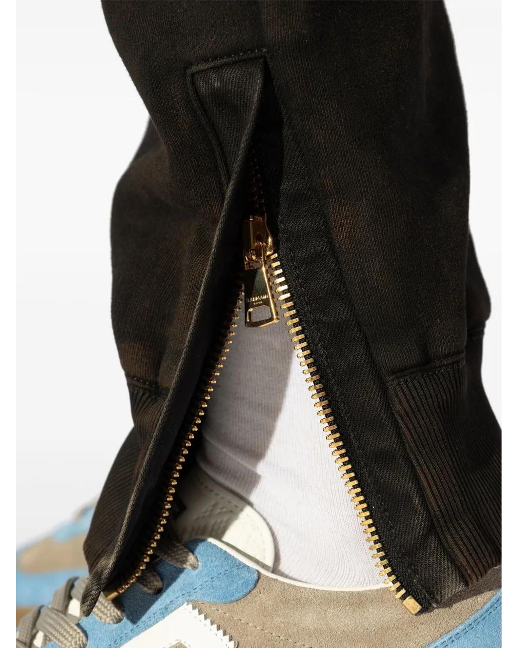 Balmain Black Wide Trousers for men