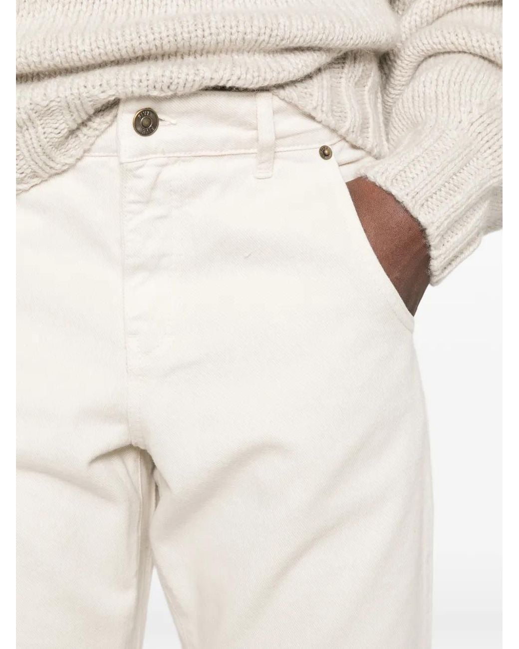 Five Jeans White Billie Trousers