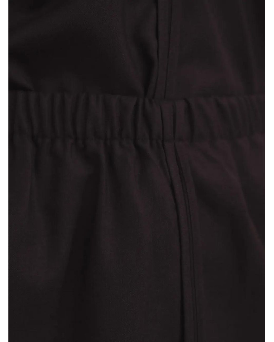 Baserange Dadar Midi-Rok Met Elastische Taille in het Black