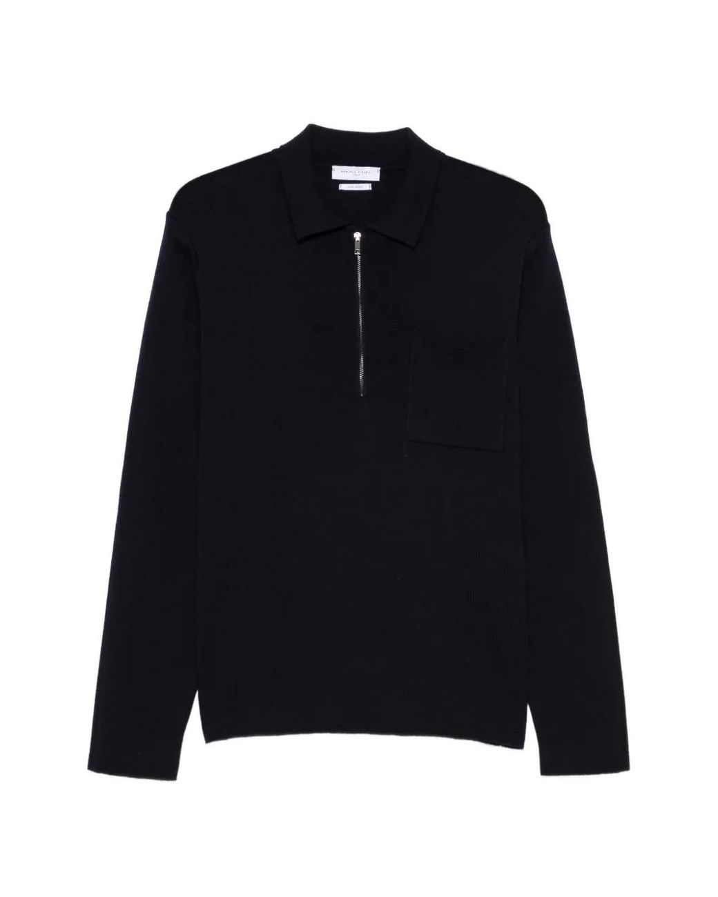 Daniele Fiesoli Blue Zip-Fastening Chest-Pocket Polo Shirt for men