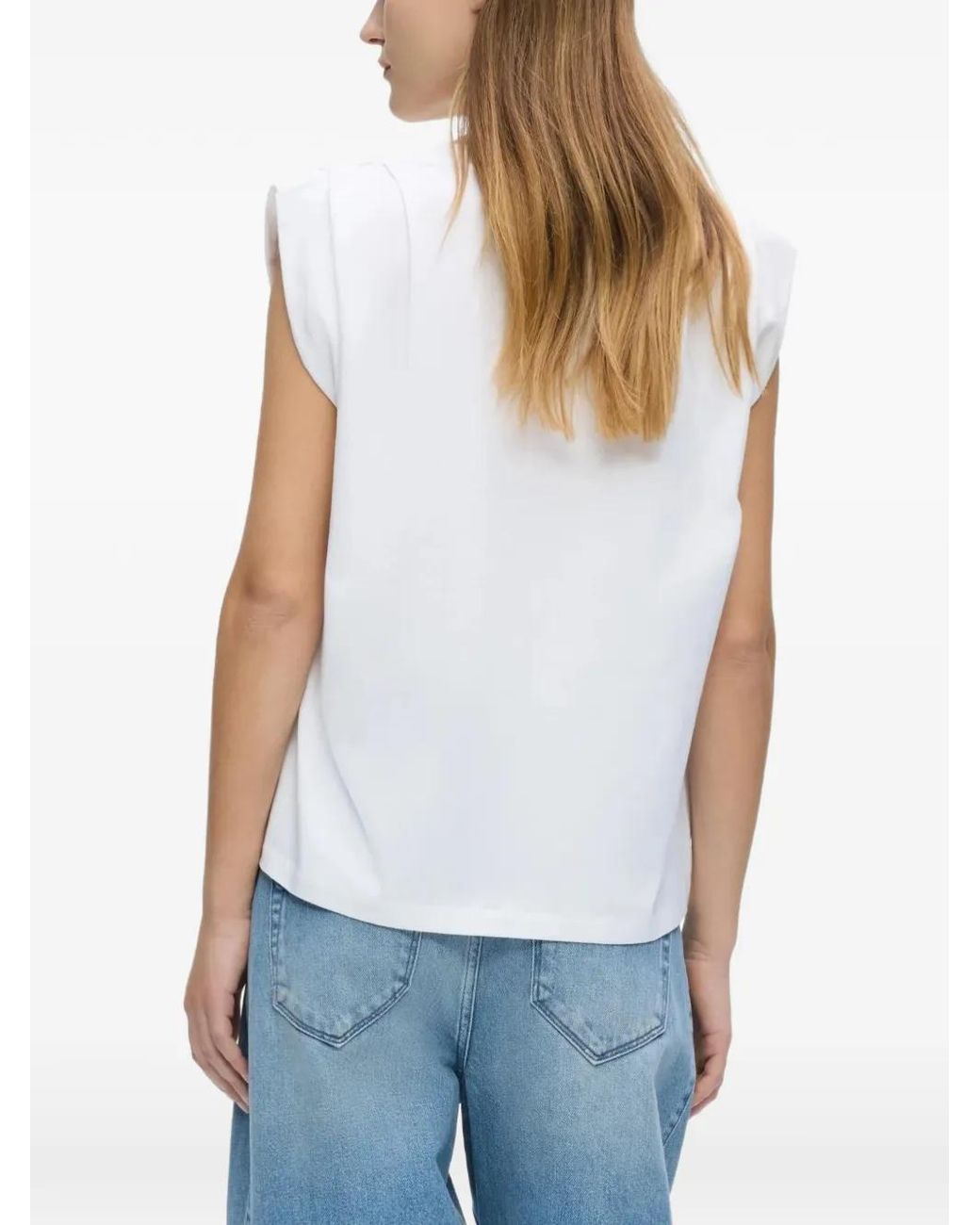 Karl Lagerfeld White Rue St-Guillaume Oversized Tank Top