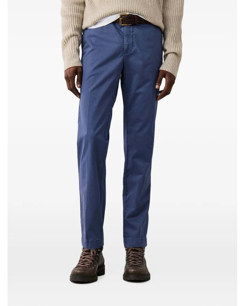 Hackett Blue Kensington Slim-Fit Chinos for men
