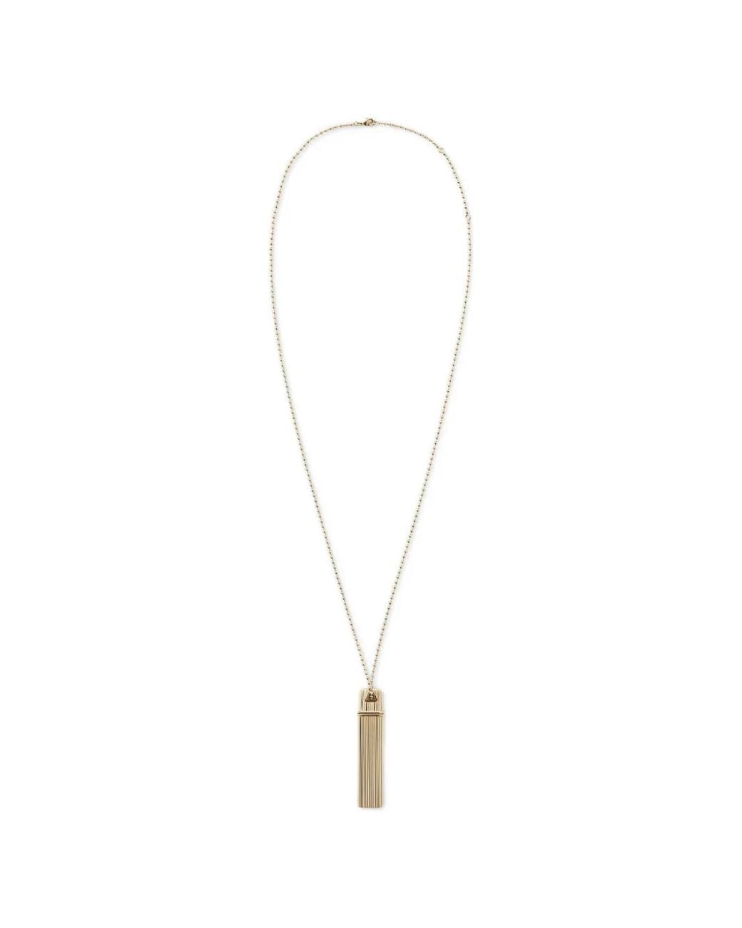 Lemaire White Collier À Pendentif Carpenter