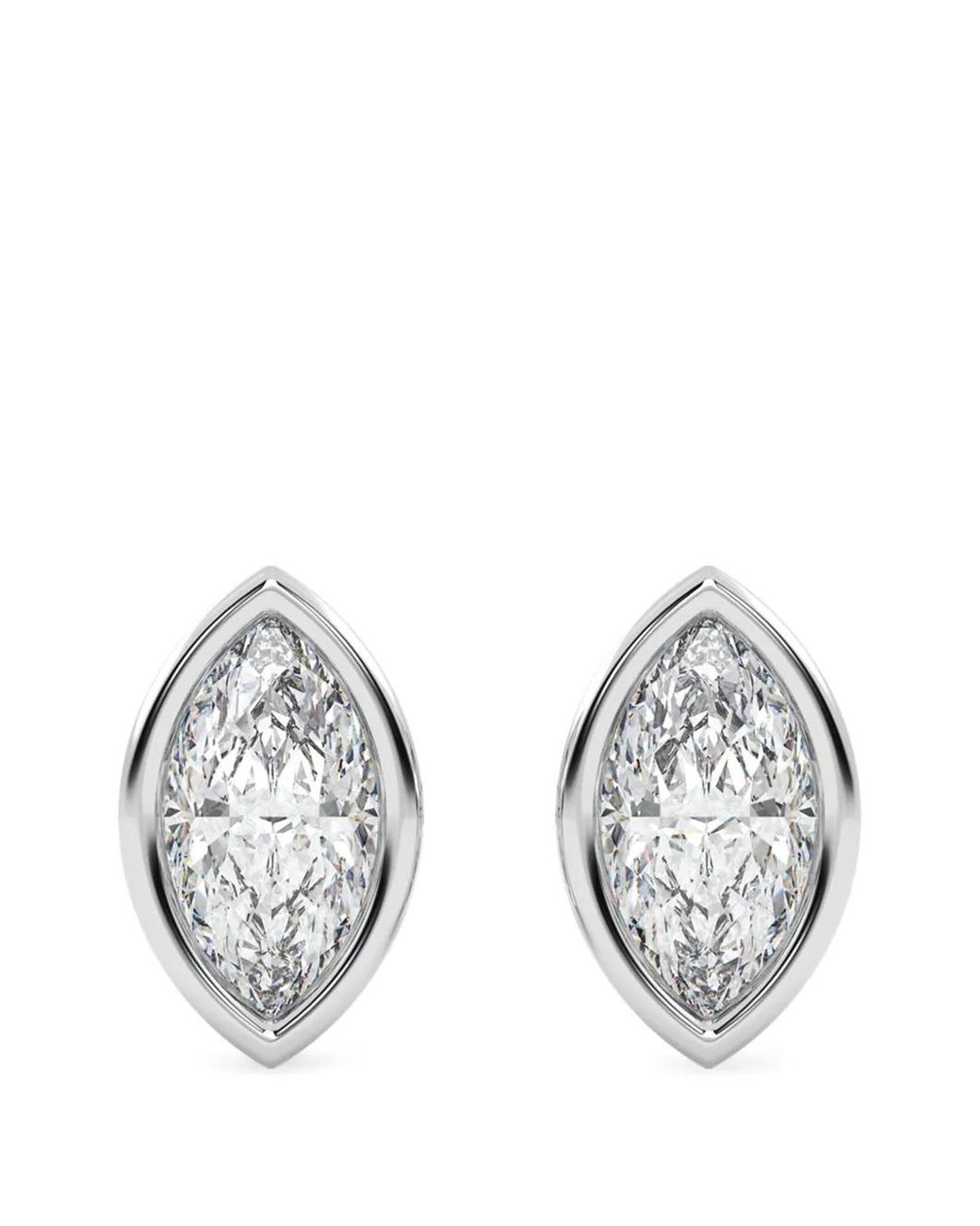 Diamond Essentials Metallic Lab-Grown Diamond Solitaire Earrings