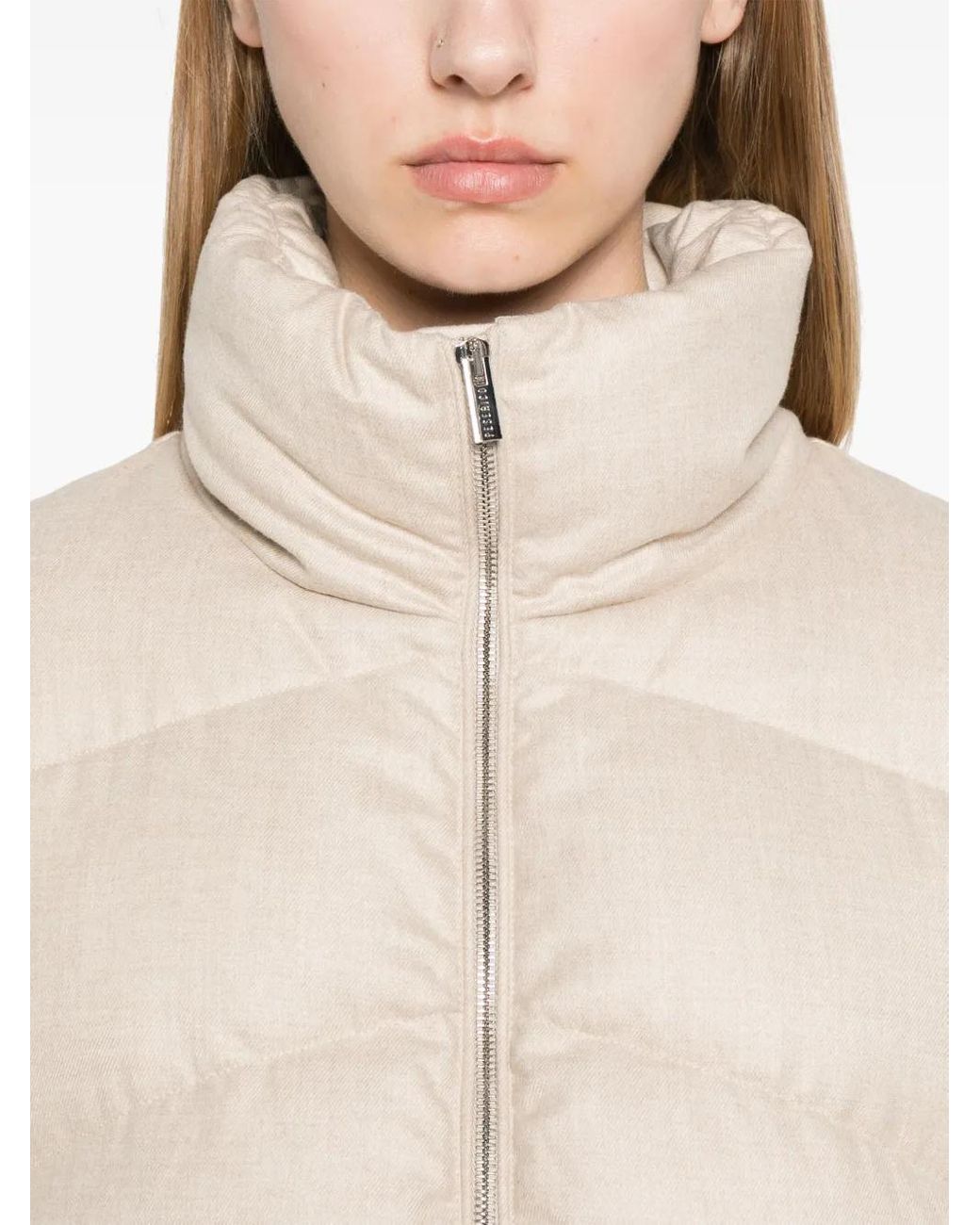 Peserico Natural Quilted Puffer Jacket