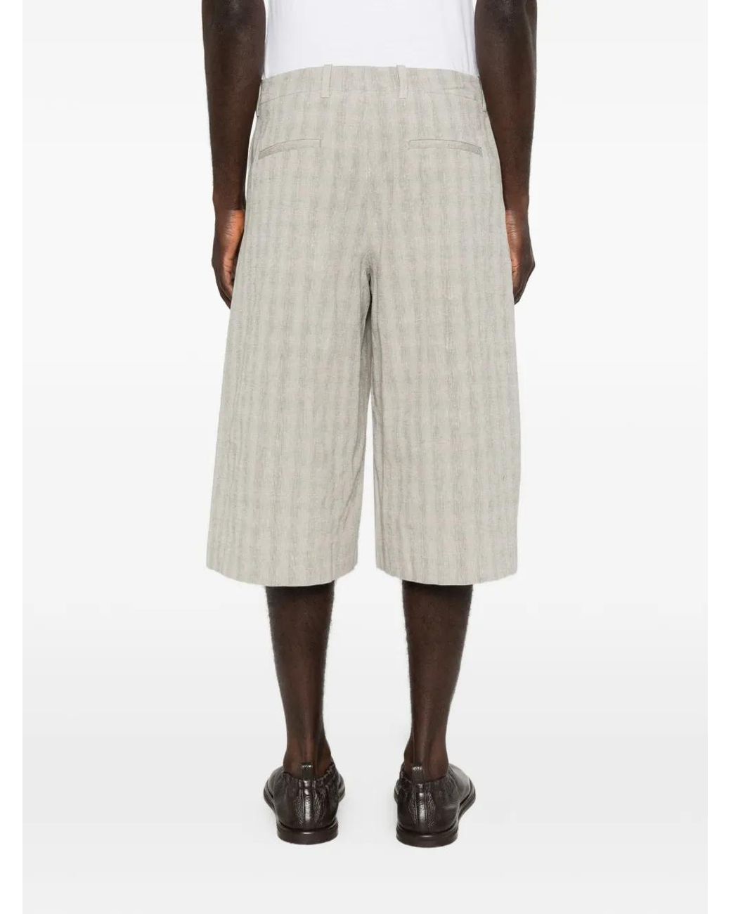 Pantalones Cortos Split A Cuadros Our Legacy de hombre de color White