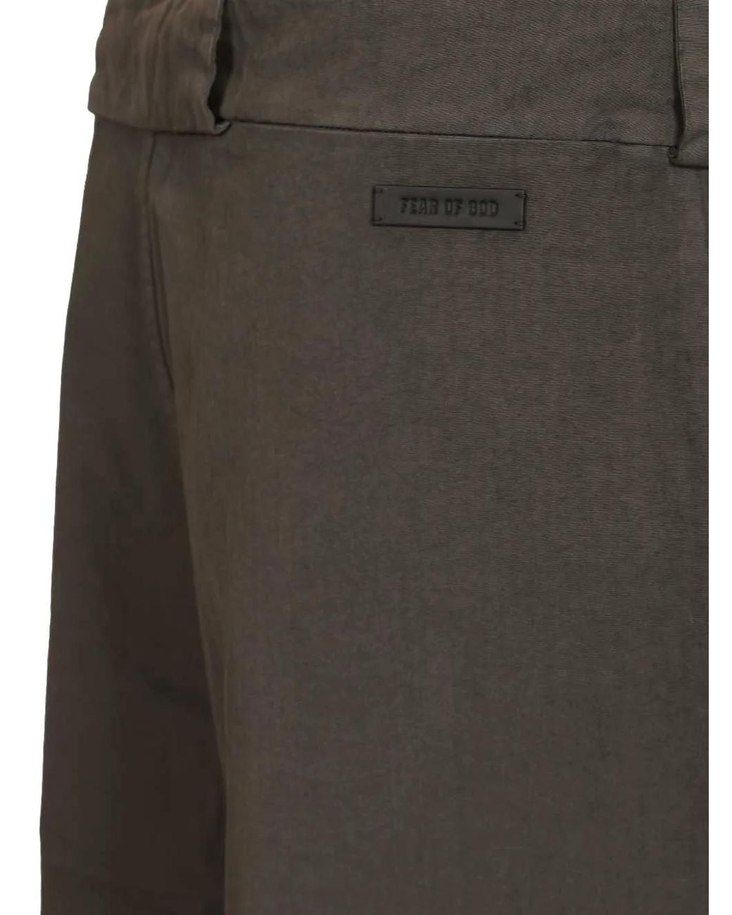 Fear Of God Gray Garment Dyed Cotton Casual Shorts for men