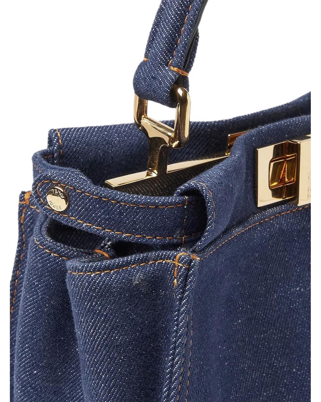 Fendi Blue Peekaboo Mini Bag