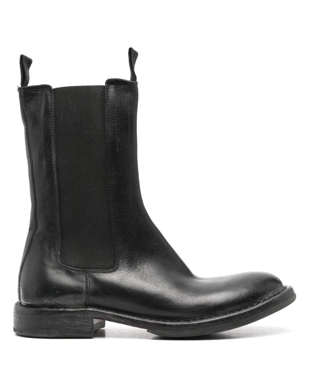 Moma Black Leather Boots
