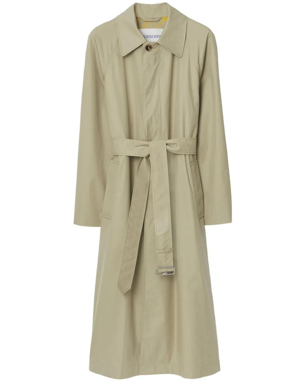 Burberry Natural Bradford Car Coat Gabardine Long Coat for men