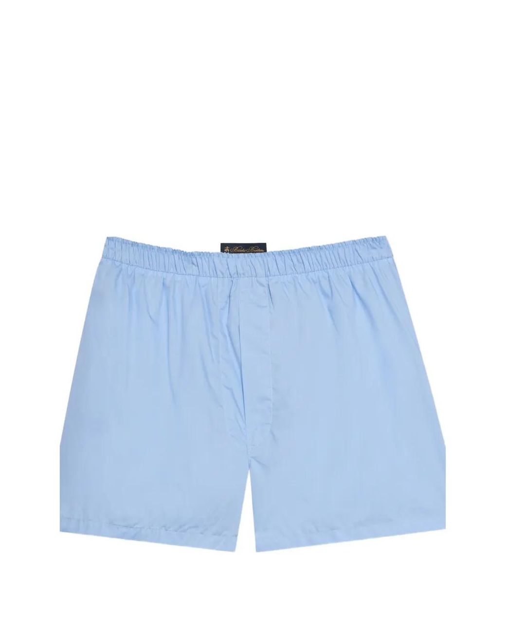 Brooks Brothers Blue Cotton Poplin Boxers for men