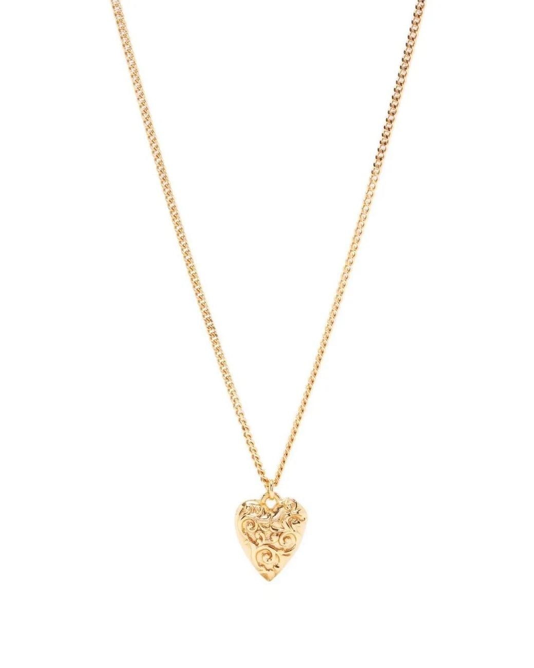 Emanuele Bicocchi Metallic Small Arabesque Heart Pendant