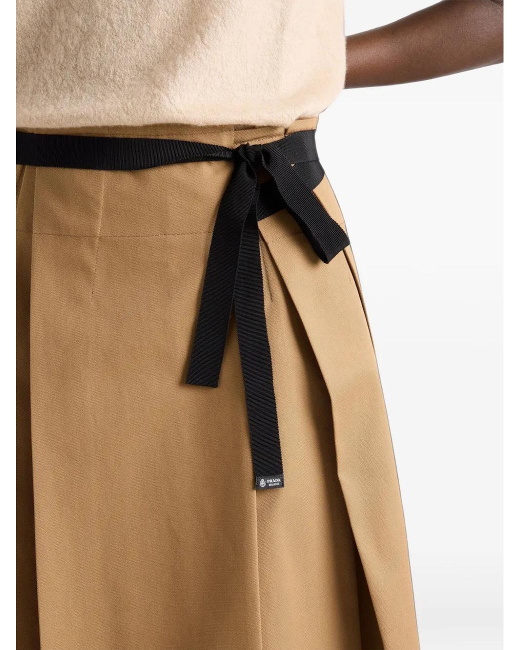 Prada Natural Gabardine Skirt