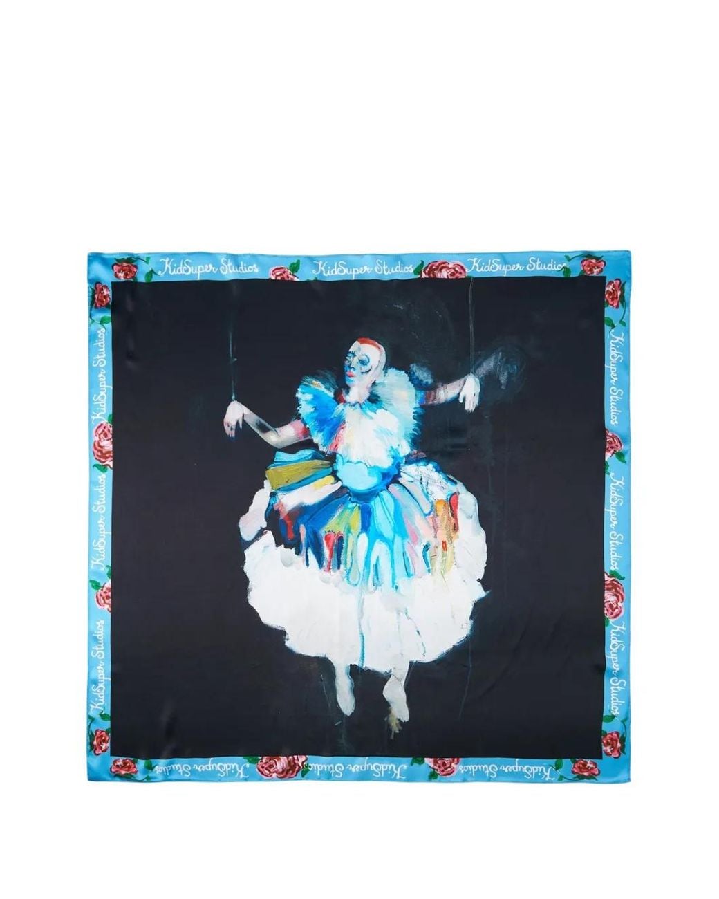 Kidsuper Blue Puppet Master Silk Scarf for men