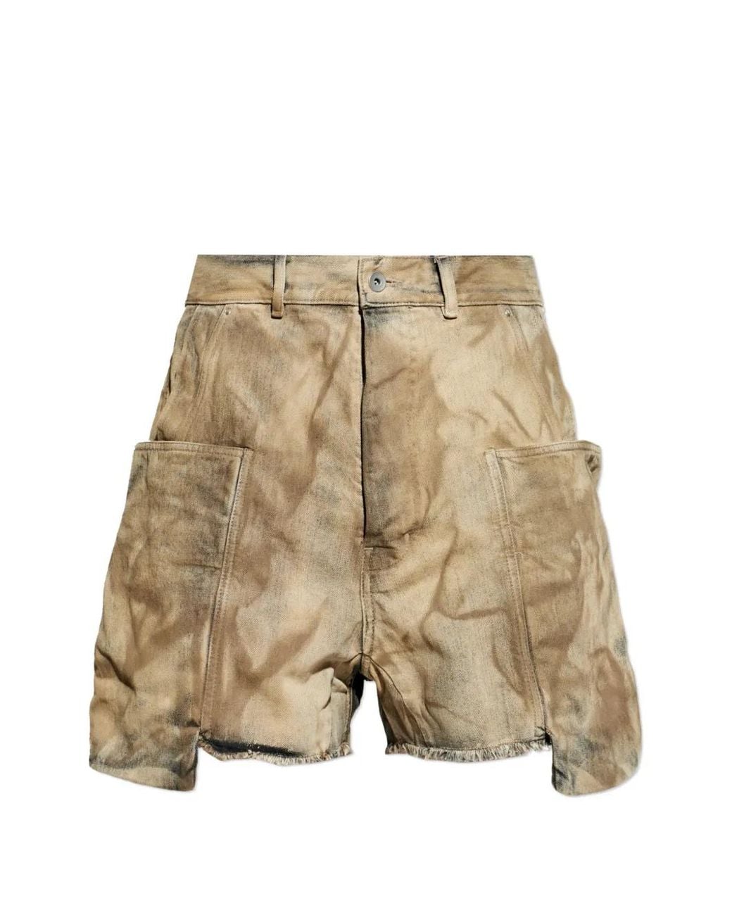 Rick Owens Natural Stefan Cargo Shorts for men