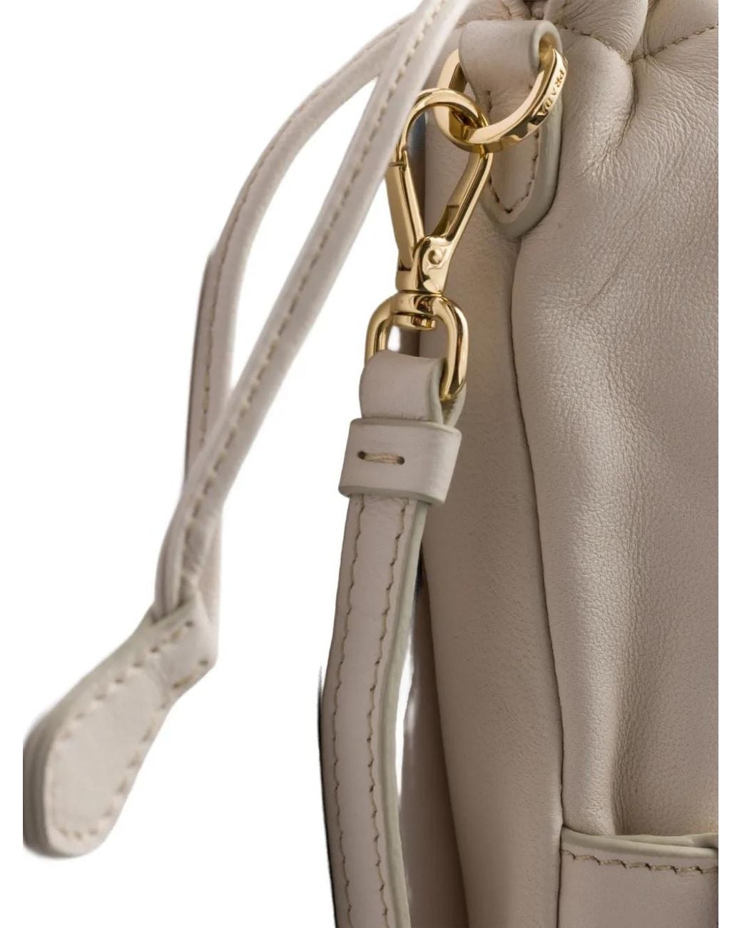 Prada Natural Beutel Aus Nappaleder