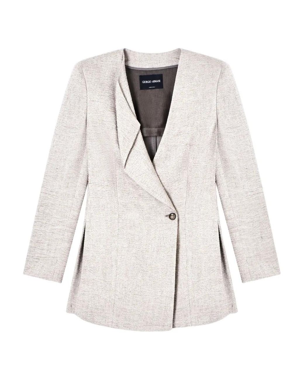 Giorgio Armani White Linen & Silk Blazer