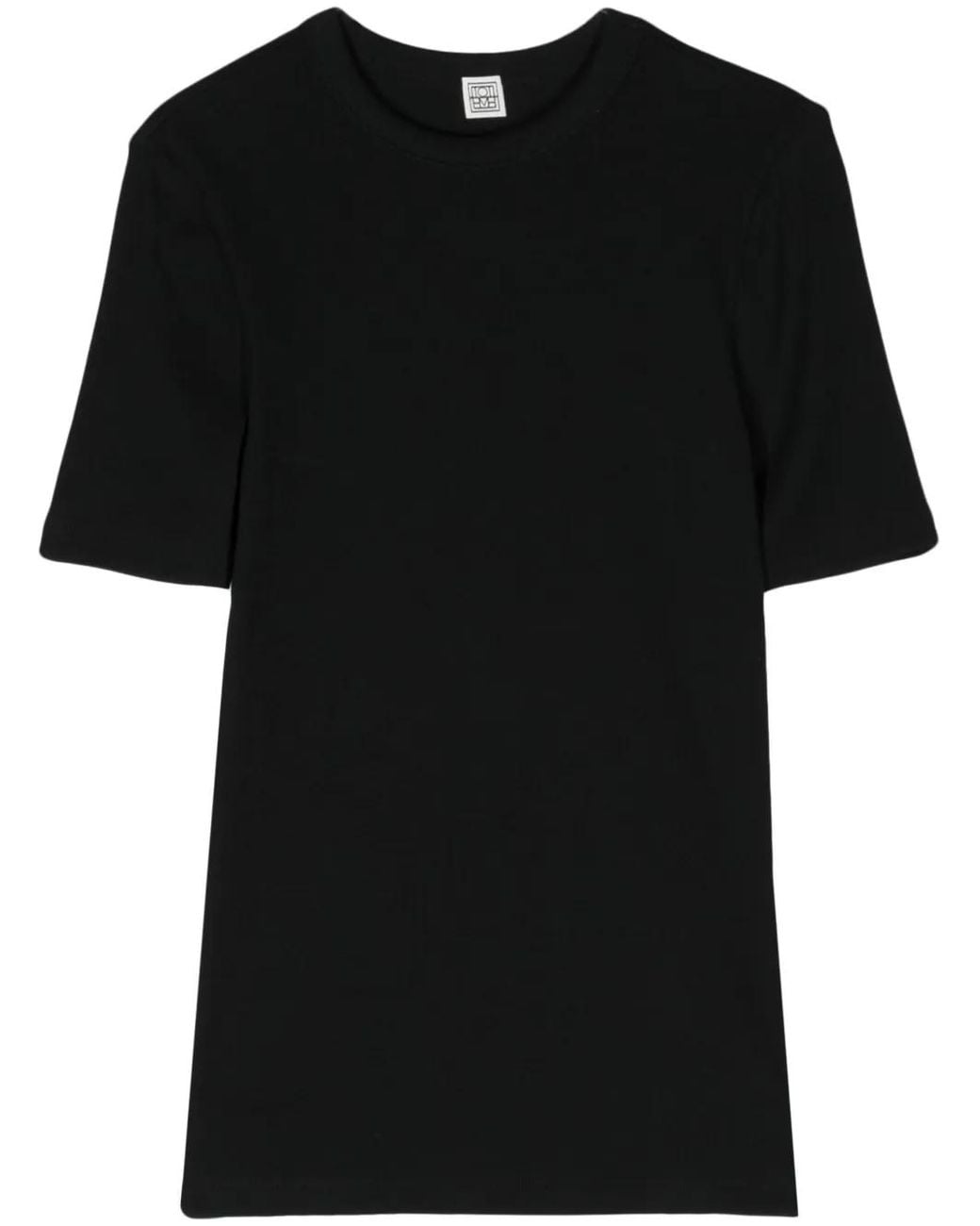 Totême Black Classic Rib Tee
