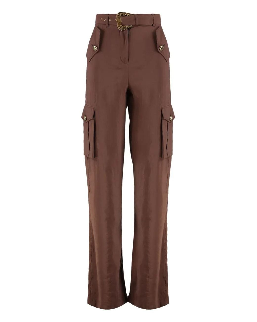 Versace Jeans Couture Brown Belted Cargo Trousers
