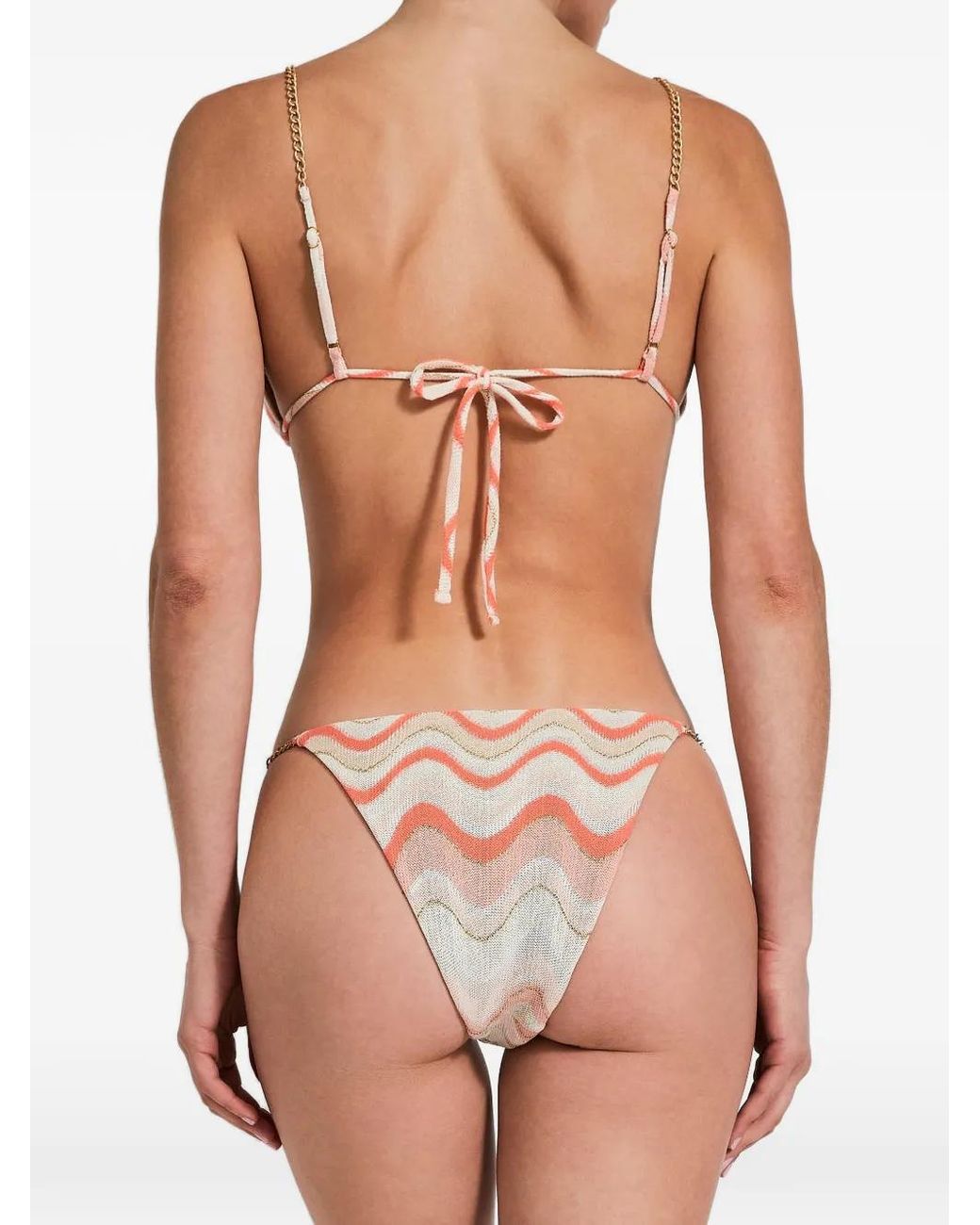 Devon Windsor Pink Elm Chain-Link Bikini Bottoms