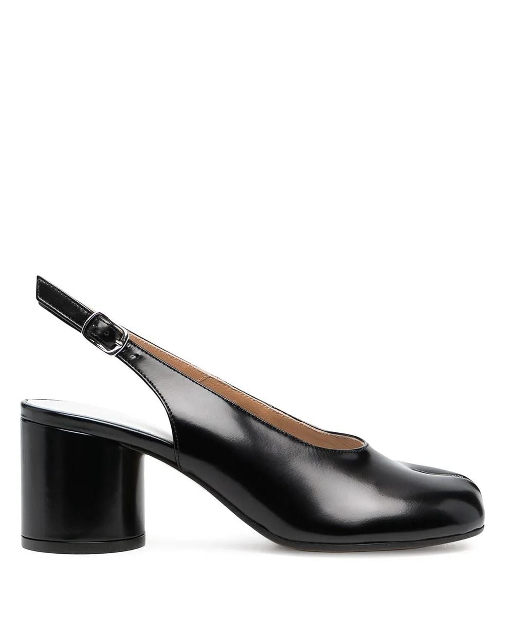Maison Margiela Black 60Mm Tabi Slingback Pumps
