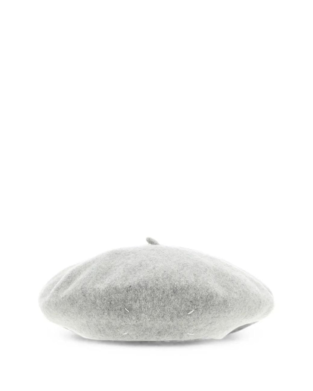 Maison Margiela White Four Stitches Wool Beret