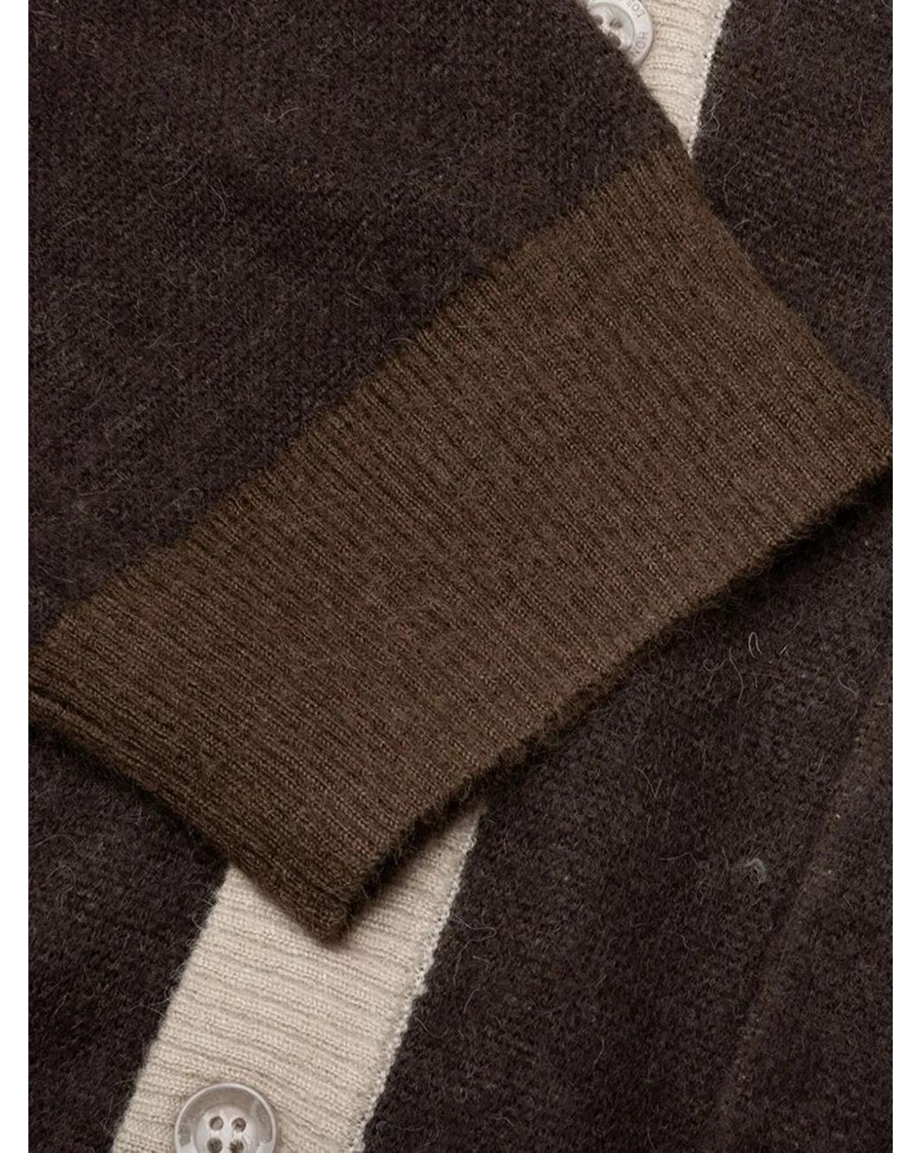 Honor The Gift Black Jacquard Wool Cardigan for men