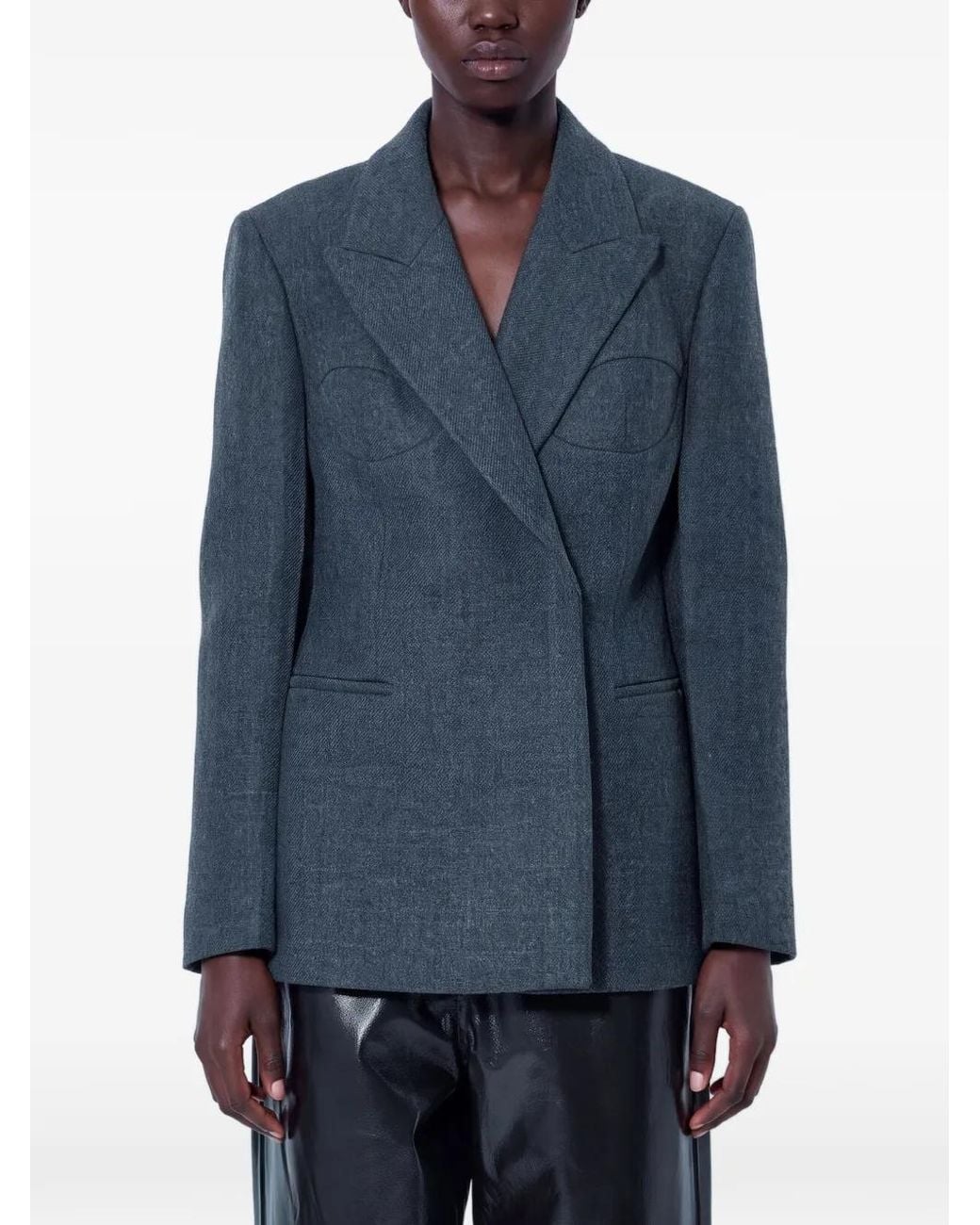 Rohe Blue Notched-Lapel Blazer