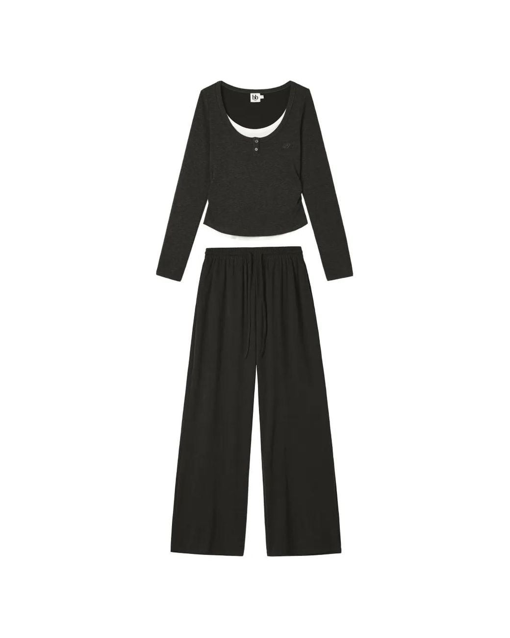 B+ AB Black Layered-Effect Tracksuit