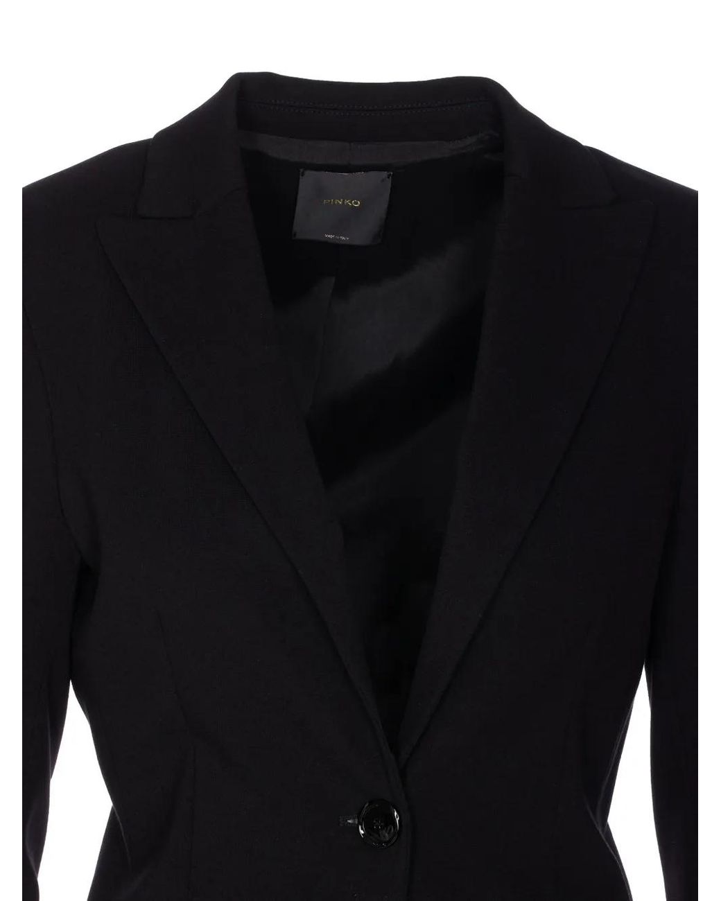 Pinko Jack Met Enkele Knoop En V-Hals in het Black