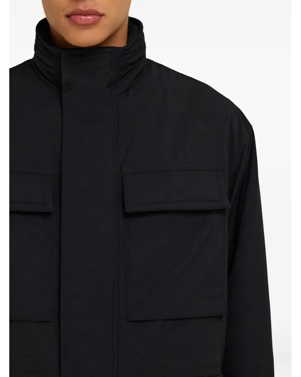 Ferragamo Black Utility Pocket Jacket for men
