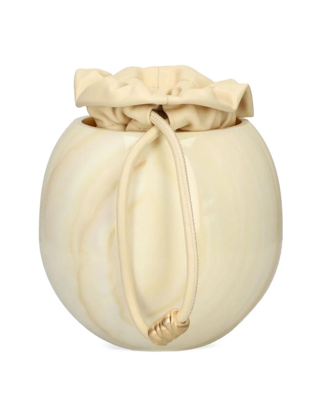 Cult Gaia Metallic Mona Marble-Sphere Bucket Bag