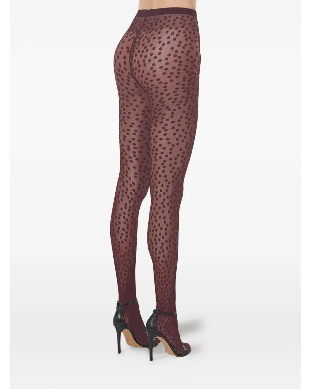 Wolford Brown Dots Tights