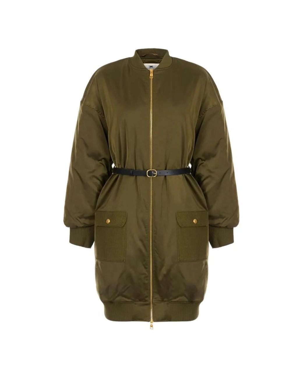 Elisabetta Franchi Green Down Jacket