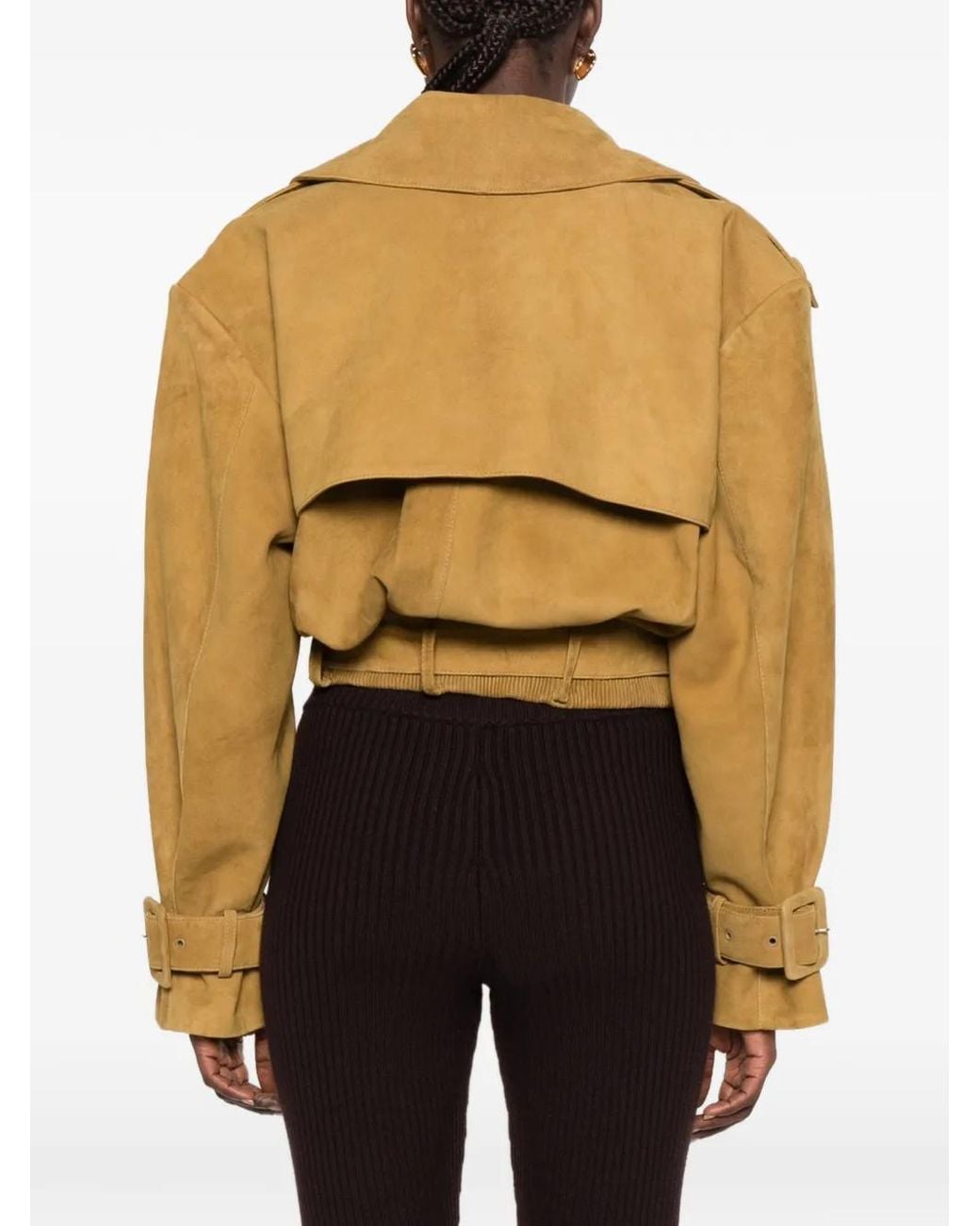 retroféte Metallic Belted Suede Jacket