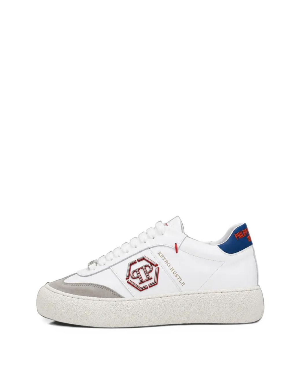 Philipp Plein White Baskets Basses Retro Hustle for men