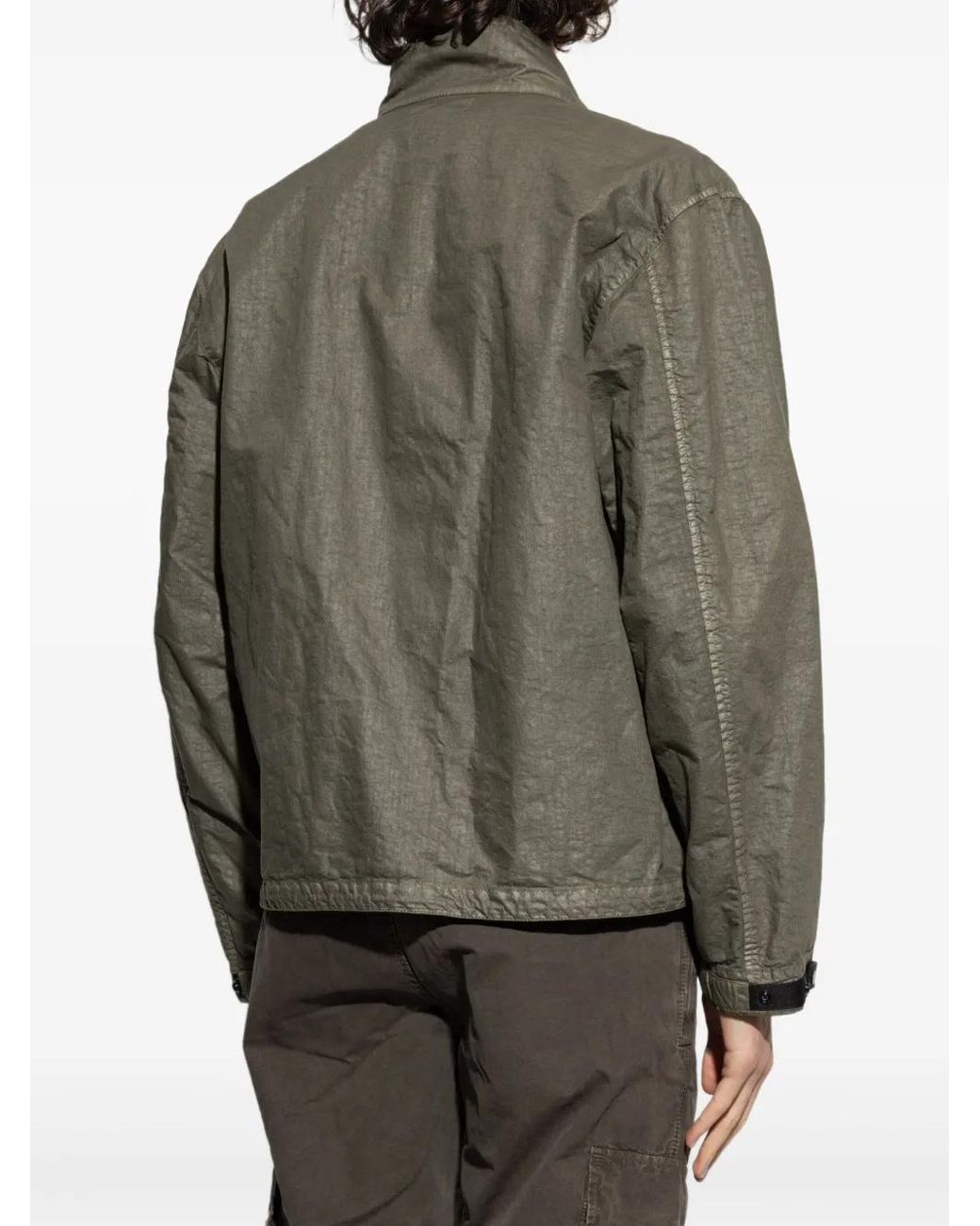 Stone Island Green Compass-Motif Jacket for men