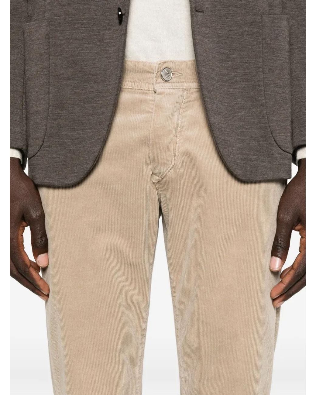 Barba Napoli Natural Corduroy Trousers for men