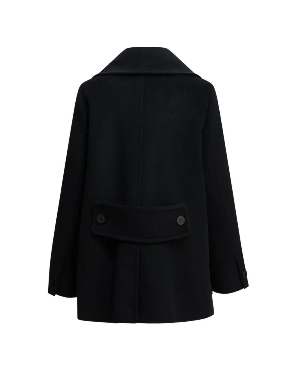 Ines De La Fressange Paris Black Séraphine Pea Coat