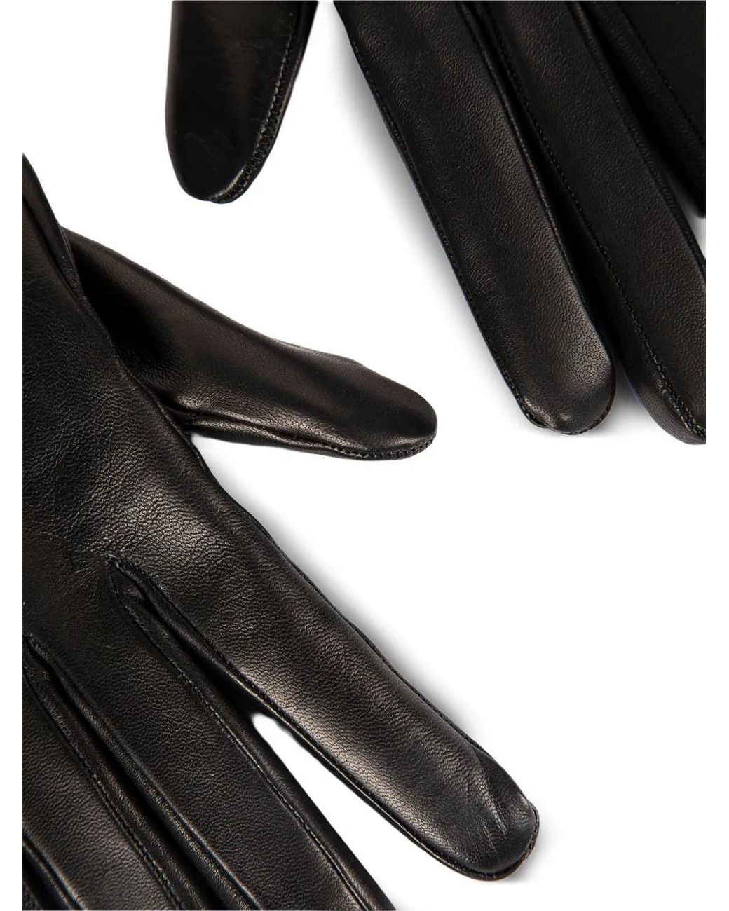 Ann Demeulemeester Black Leather Gloves