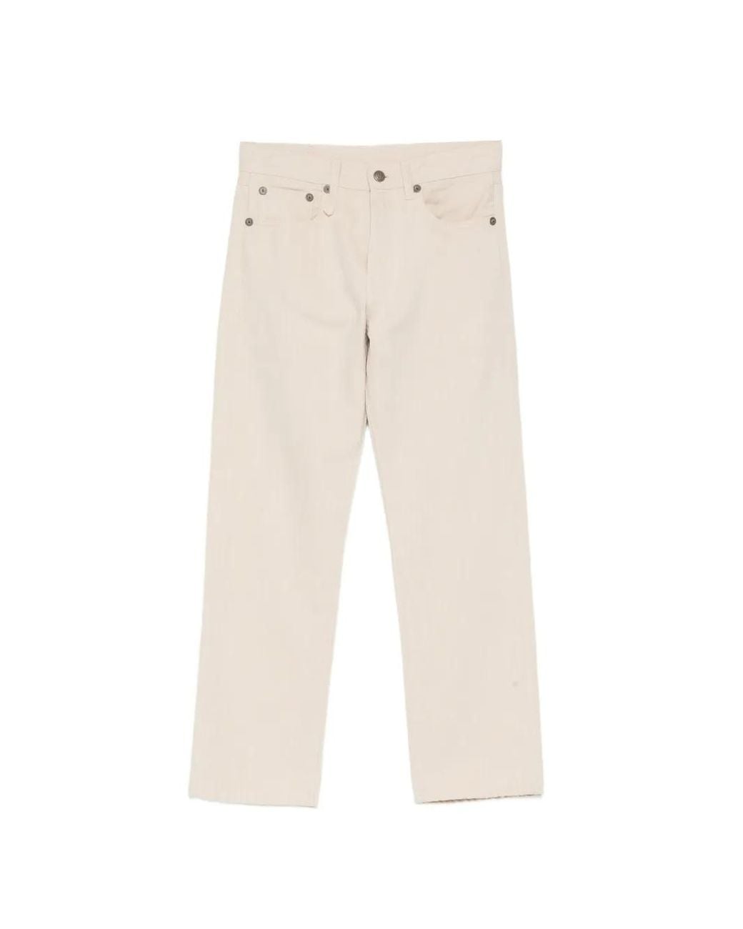 R13 White Straight-Leg Jeans