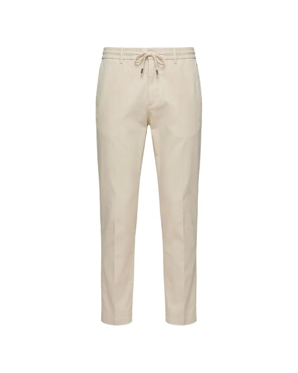 Peserico Natural Drawstring-Waistband Trousers for men