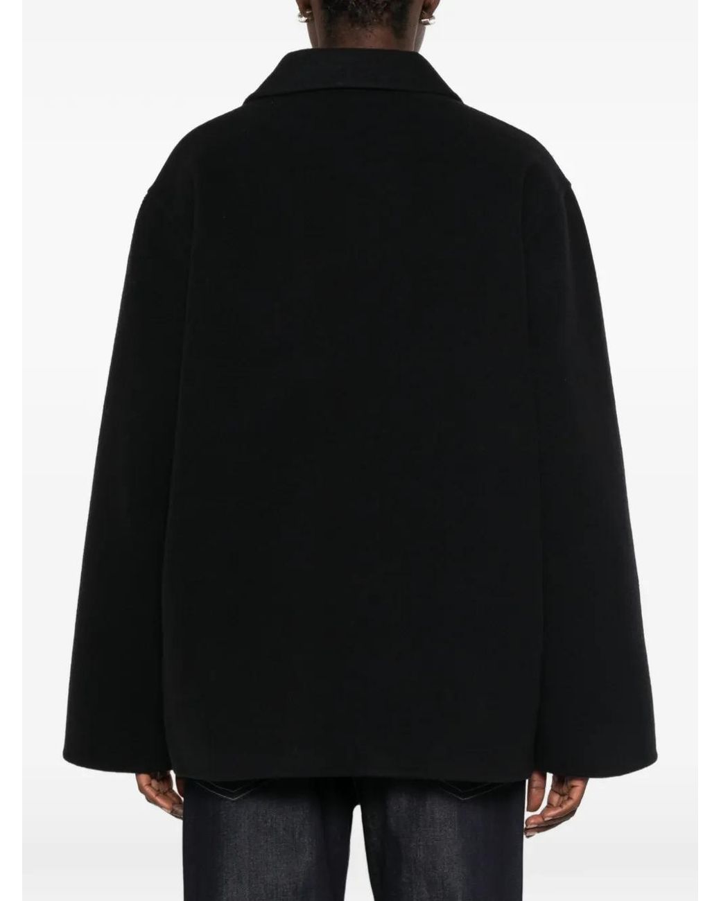 Sofie D'Hoore Black Cousin Button-Fastening Classic-Collar Coat