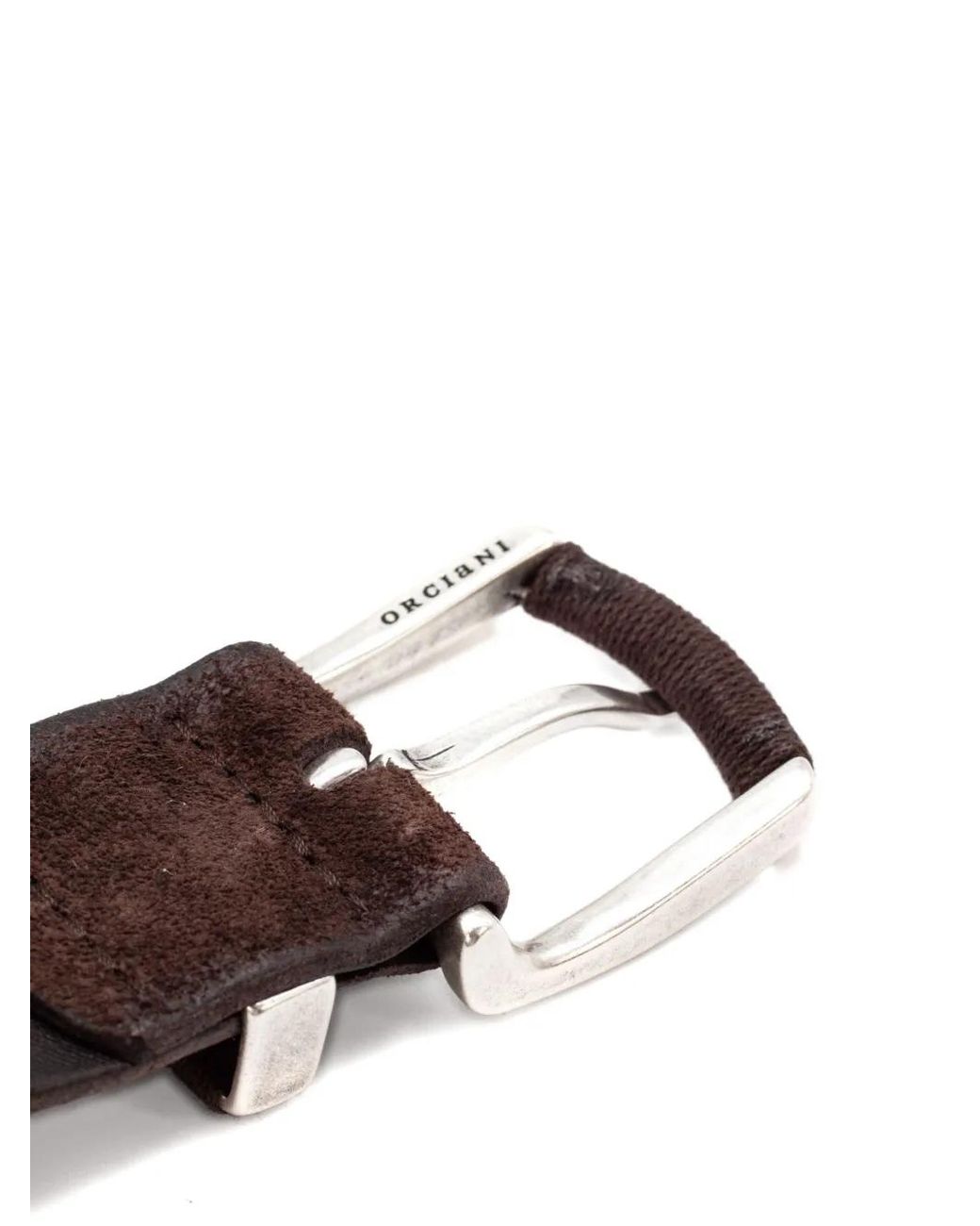 Orciani Black Suede Buckled Belt for men