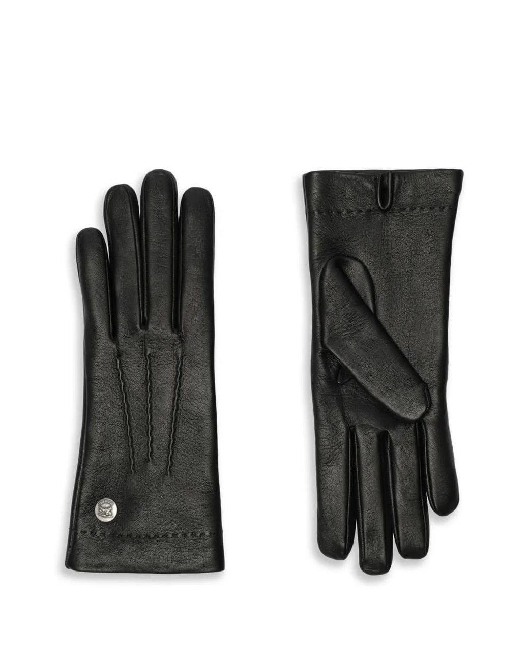 Burberry Black Leather Gloves