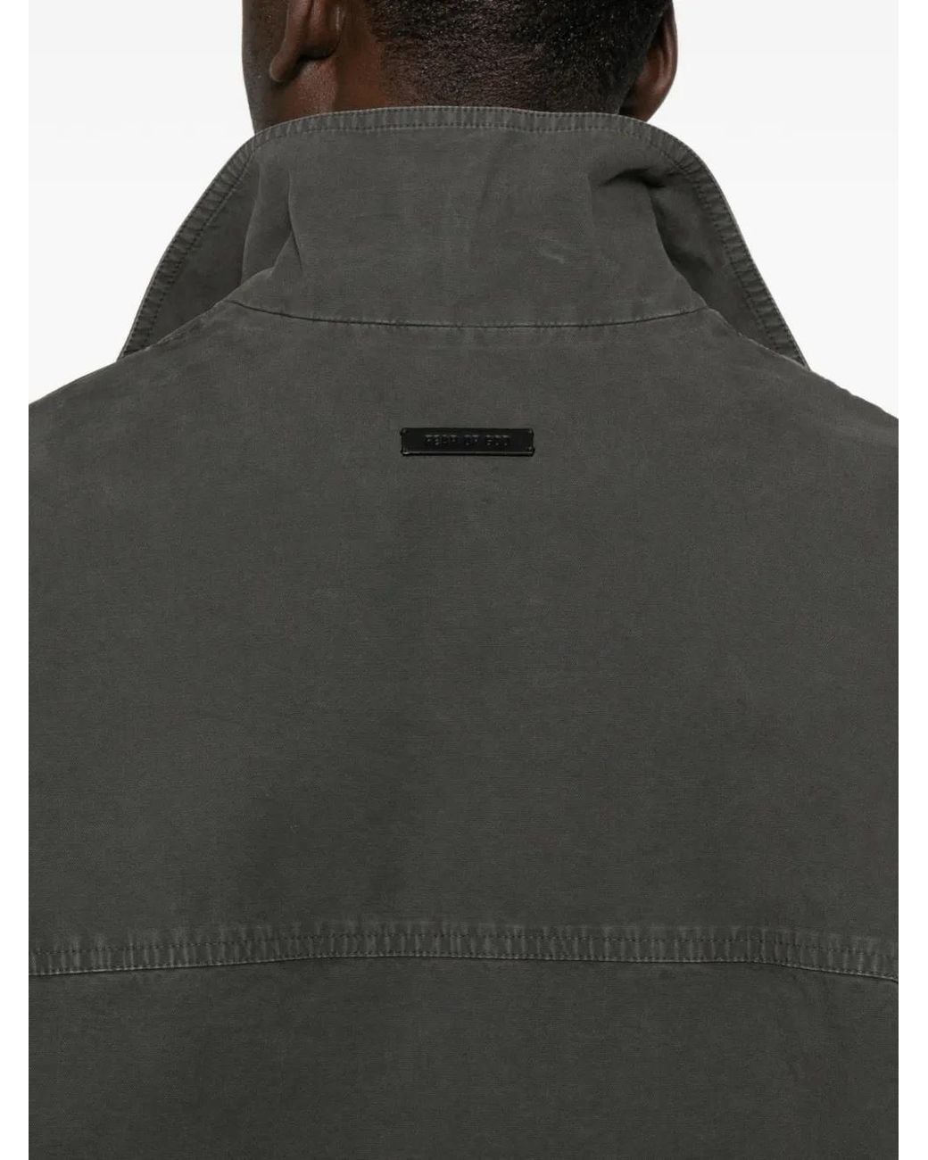 Fear Of God Gray High-Neck Press-Stud Jacket for men