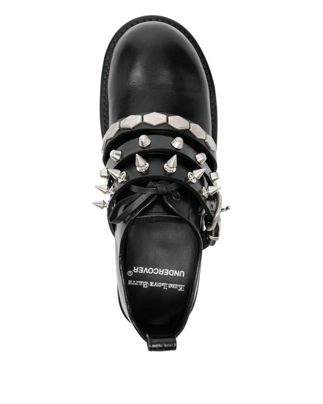 Undercover Black X Love Gaite Studded Derby Shoes for men