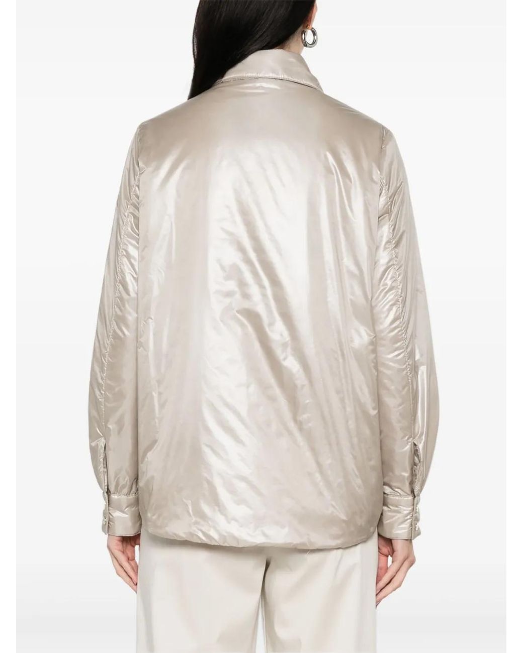 Herno Natural Shiny Finish Cream Jacket
