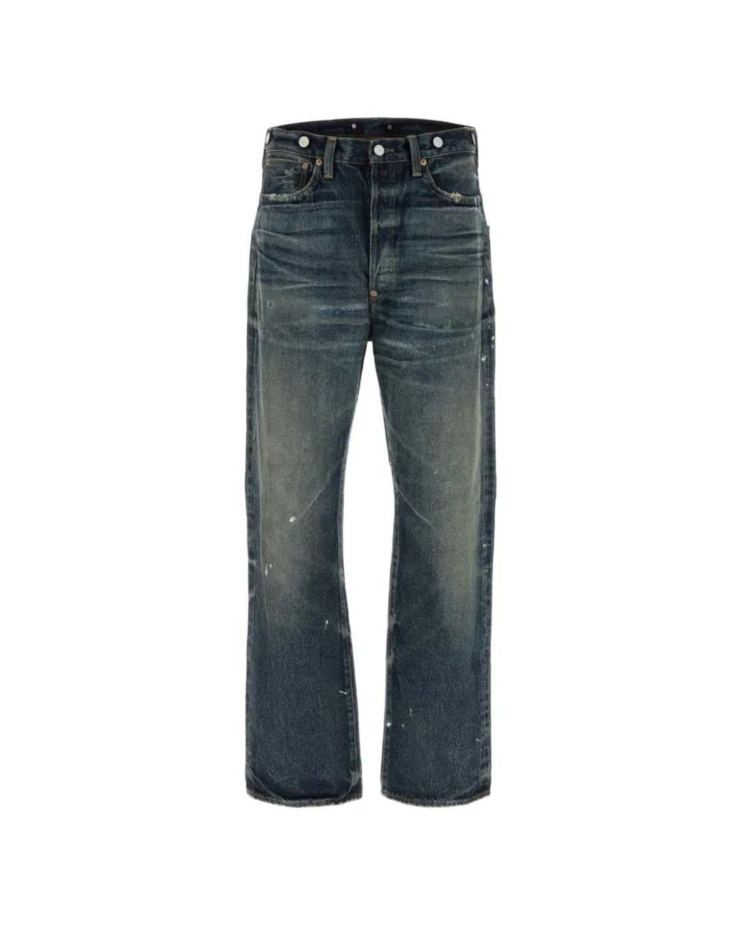 Junya Watanabe Blue Patchwork Distressed Jeans for men